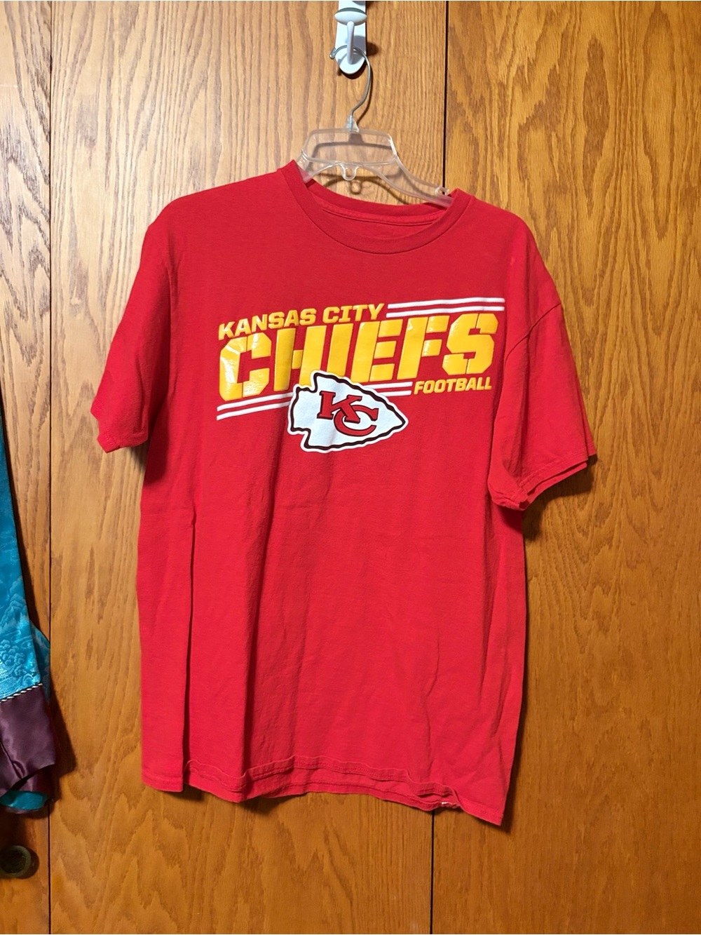 Team Apparel Kansas City Chiefs Red T-Shirt with Yellow Logo